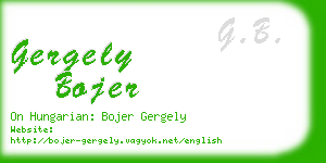 gergely bojer business card